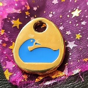 Dooney and Bourke Blue Duck Hang Tag Charm EUC